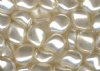 10 9x8mm Light Cream Rose Swarovski Twisted Pearl